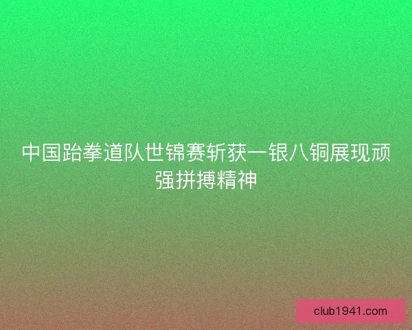 中国跆拳道队世锦赛斩获一银八铜展现顽强拼搏精神